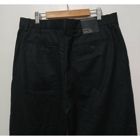 Banana republic mens dark gray 100% ITALIN virgin wool 34×30  trouser pants - Picture 7 of 12